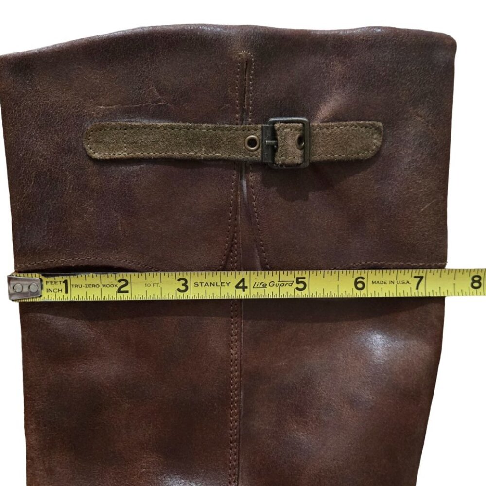 Bos & Co ‘Jan Faal’ Portugal Tall Heel Rustic Leather Brown Boots 41 - Picture 14 of 14